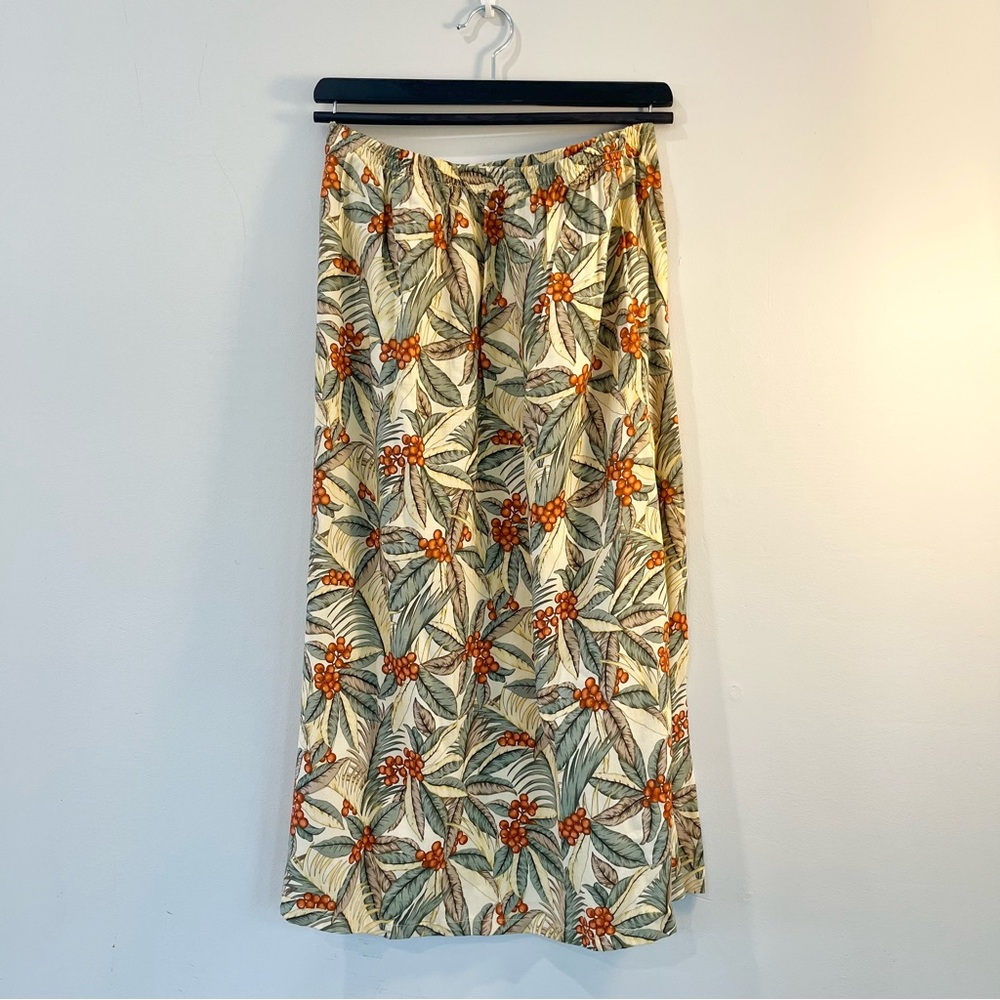 Palm Floral Print Women's Skirt, size L, Soft and comfy